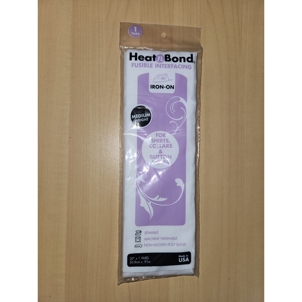 Heat'n Bond Medium-Weight Iron-On‎ Fusible Interfacing 20"X 36"~NEW IN PACKAGE
